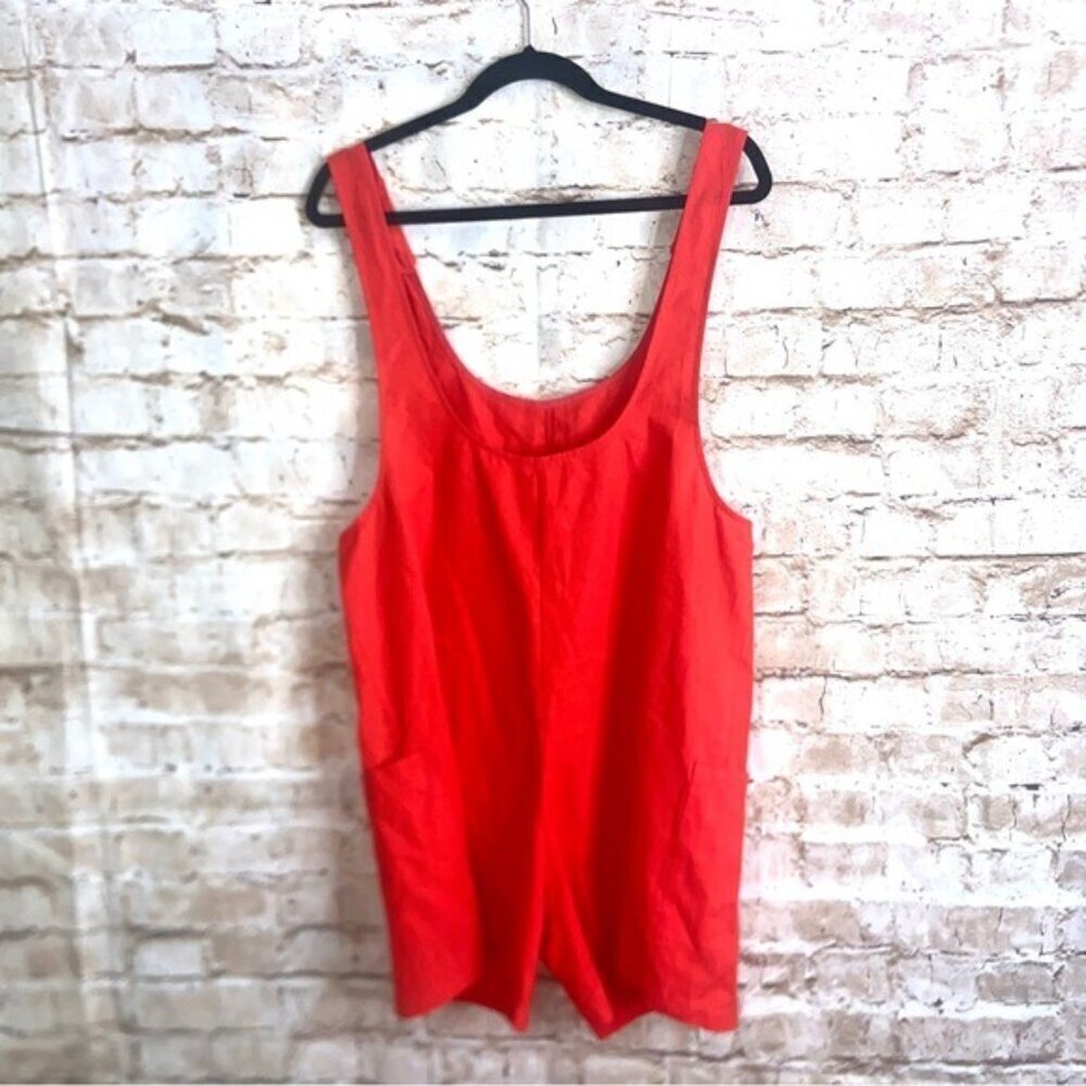 Anthropologie Corey Lynn Calter Adeline Romper in Red Size Medium NWT - Picture 8 of 8
